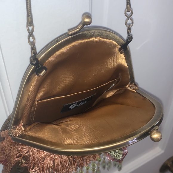 Boho Festival Fringe Crossbody Bag Embellished Renfair Retro Ornate - Picture 7 of 8